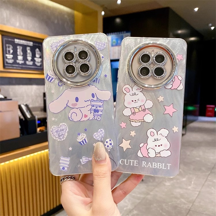 Red Rice K80 Red Rice Note14 Suitable for Glitter Feather Yarn Electroplated Mobile Phone Shell Cartoon Fine Hole Protective Cover Lens Film