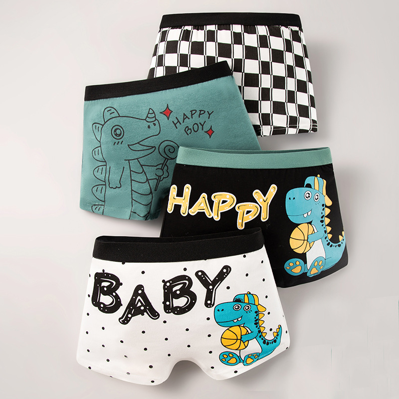 Summer thin boys' boxer underwear Class a cotton small and medium-sized boys Boxer Shorts factory outlet