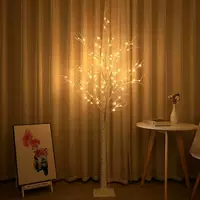 LED берёзовые гирлянды, USB 5V с выключателем, высота 1.2–1.8 м, 48–96 светодиодов