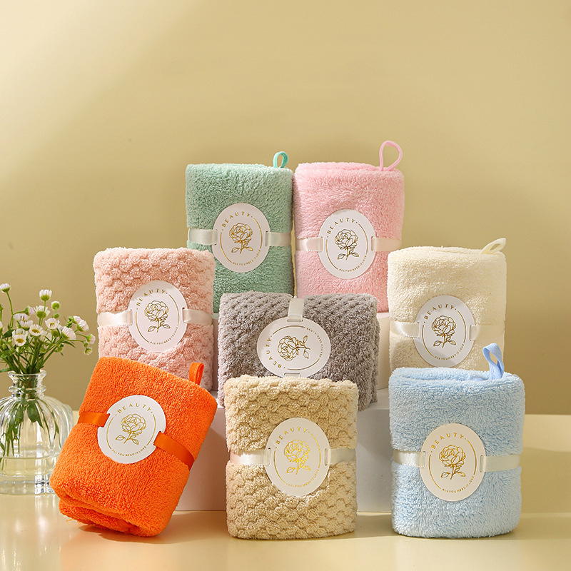 Rose Tulip Souvenir Towel Wedding Celebration Housewarming Full Moon Gift Coral Velvet Creative Housewarming Gift