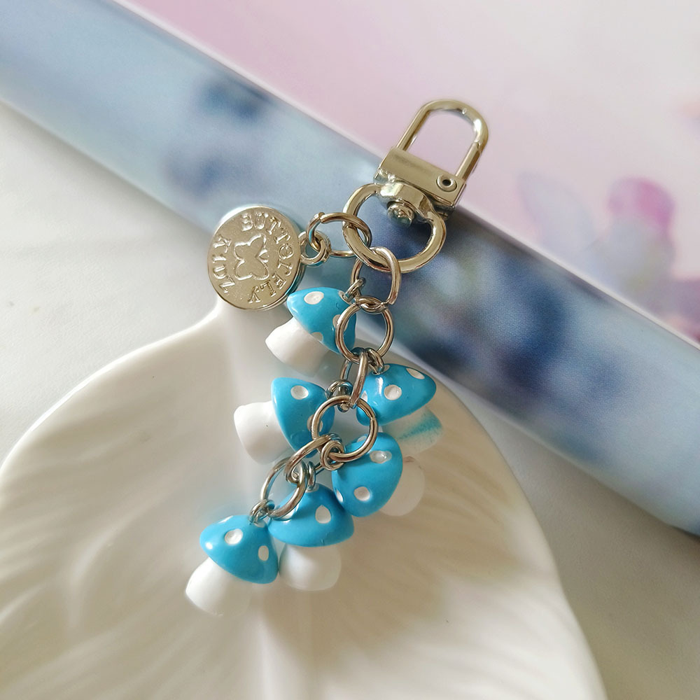 11g Weight Keychain Classification 1 Piece Quantity Wedding, Graduation, Birthday Occasion Resin Material Mushroom Pattern Unisex Gender Cute Style Cute Mushroom Resin Unisex Keychain 6