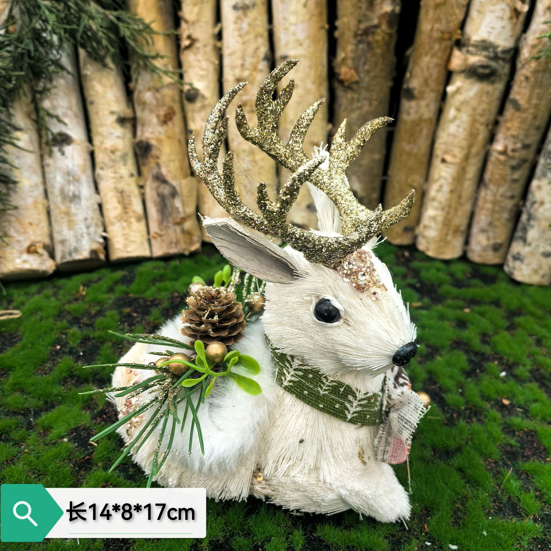 Decoración de ciervo navideño, adornos lindos, exquisitos recuerdos, simulación de alces, decoración de escritorio de ventana navideña, accesorios