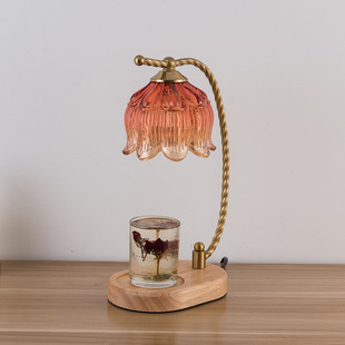 New Gradient Color Glass Bedroom Home Decoration Bedside Aromatherapy Smokeless Candle Lamp Wedding Room Gift Lamp