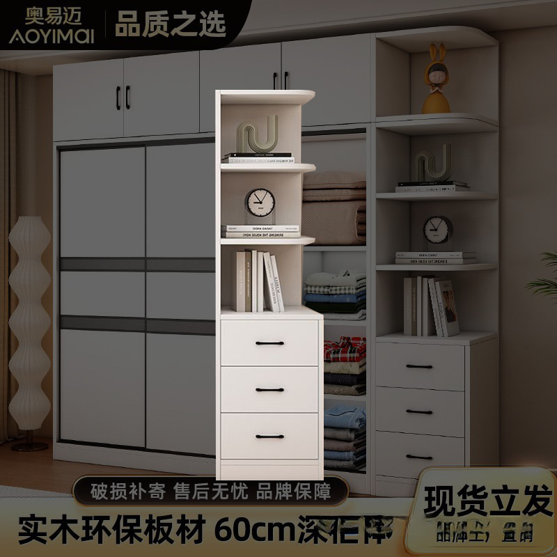 全实木衣柜家用卧室60深儿童出租房推拉门衣橱简易收纳柜|undefined