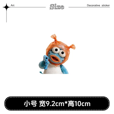 Creative Car Window Scratch Cover, Car interior film - robber-ugly-fish-model-c-small-size-9210cm