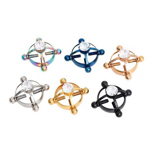 Factory Direct Sales European and American Nipple Rings with Diamonds, No Piercing, Electroplated Nipple Rings, Vaginal Rings, Personalized Body Piercing Jewelry Wholesale