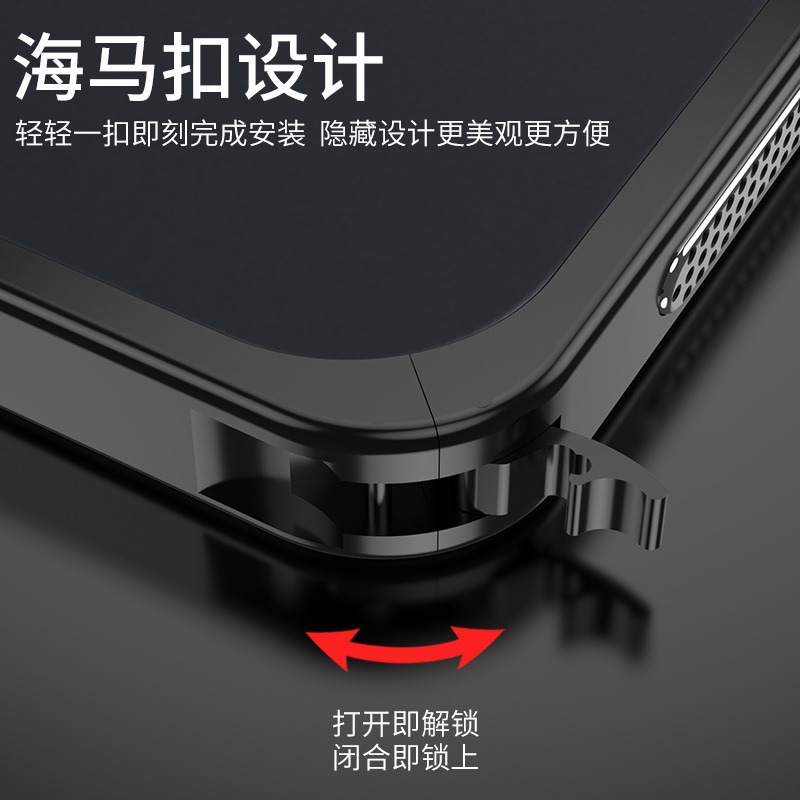 Honor 400/Honor 400pro 海馬バックルシングルフレーム携帯電話ケース金属放熱落下防止保護カバーに適しています