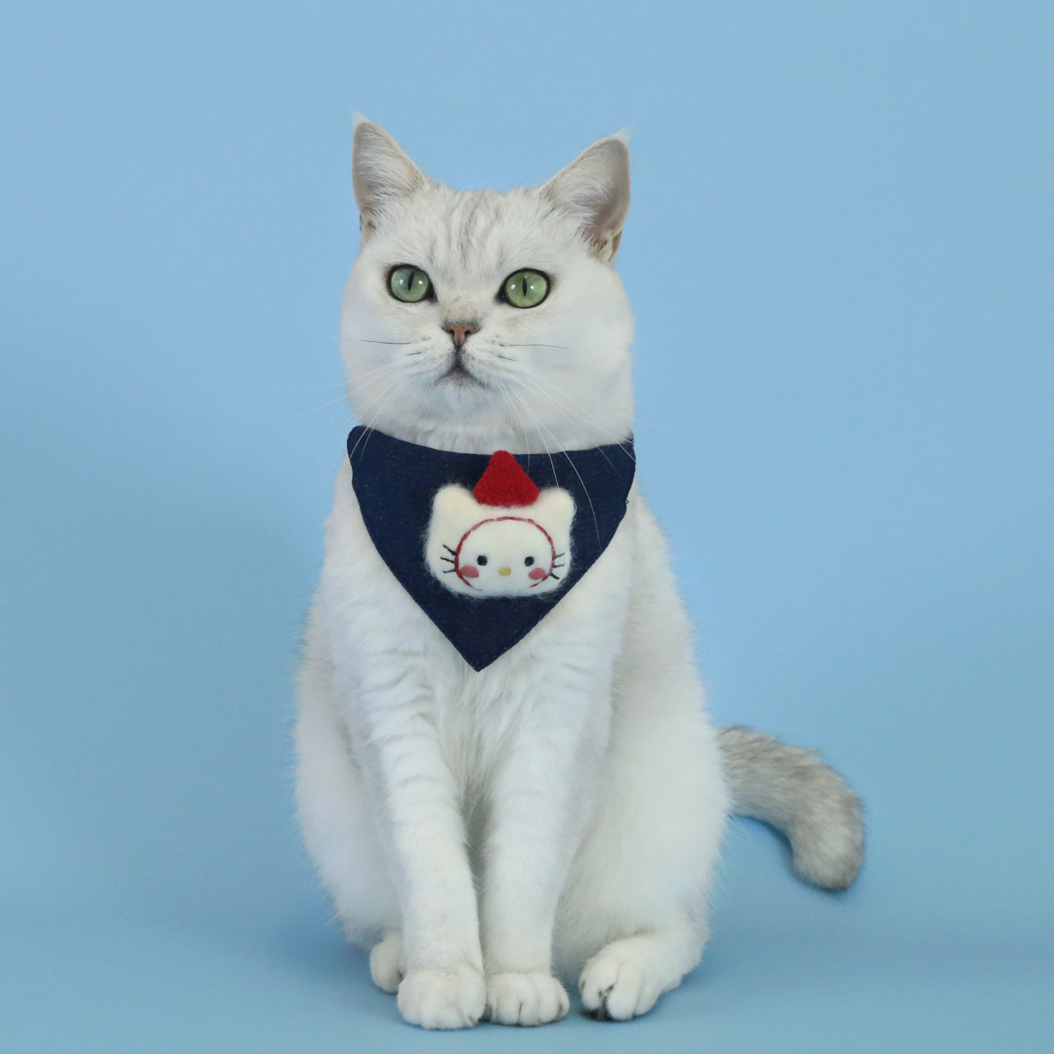 Mascotas lindas toallas de vaqueros toallas de saliva toallas de cereza osos gatitos perros felinos muñecas collar delento