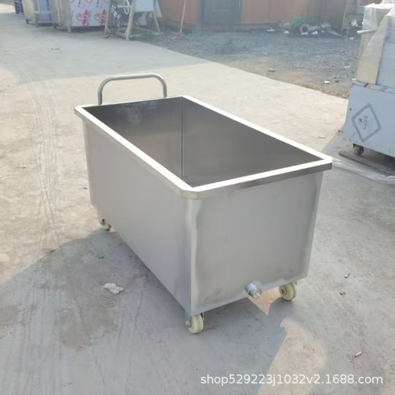 不锈钢料车加厚加大饲料车运料车料斗料车耐腐蚀可装水