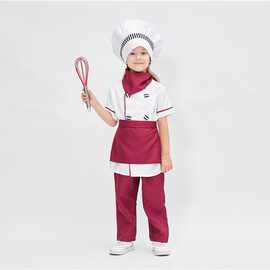 六一儿童扮演厨师服套装幼儿园节日手工课烘焙小厨师工作服演出服