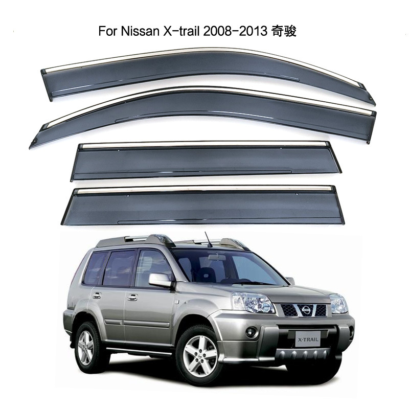 Dedicated Nissan 09-13 Qijun rain shield Nissan X-trail rain shield PC stainless steel/electroplating strip