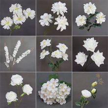 白色花洋牡丹绣球玫瑰花艺花材婚礼堂婚庆布置装饰装饰花假花