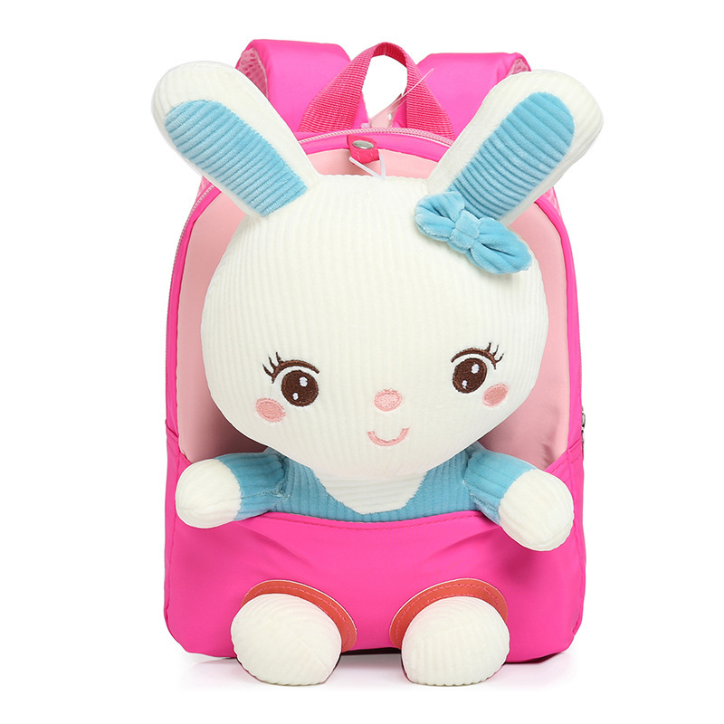 2021 nueva dibujos animados de felpa de los niños pequeña mochila de jardín de infantes bebé mochila ligera niños y niñas mochila de viaje