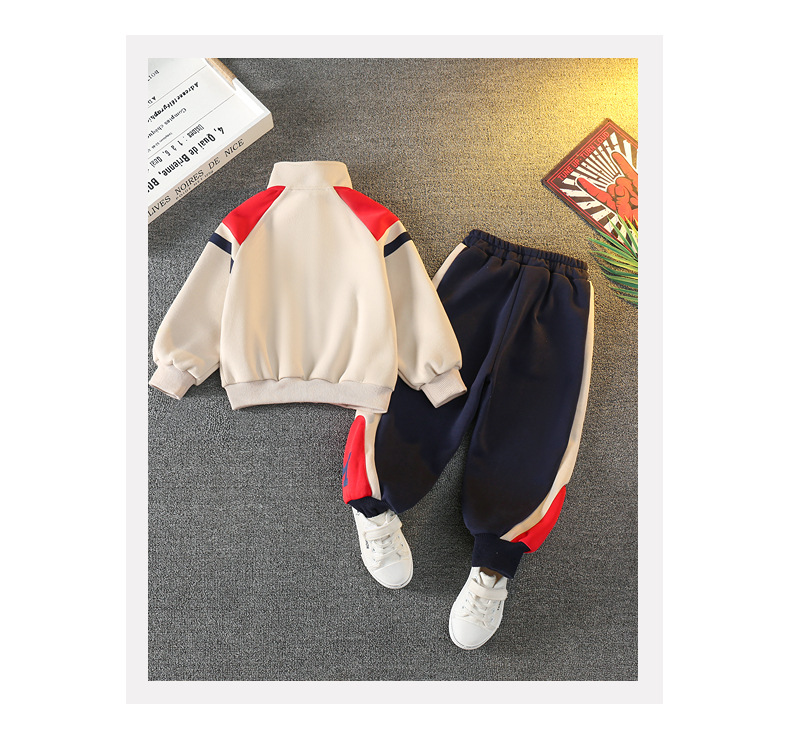 Letter Printing 2023 lente en herfst nieuwe kinderkleding Koreaanse versie Tweedelige set voor knappe jongens_voghion.com