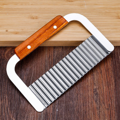 Corrugated knife stainless steel wolf tooth potato knife slicer for cutting French fries corrugated knife potato cutter flower knife vegetable cutter
