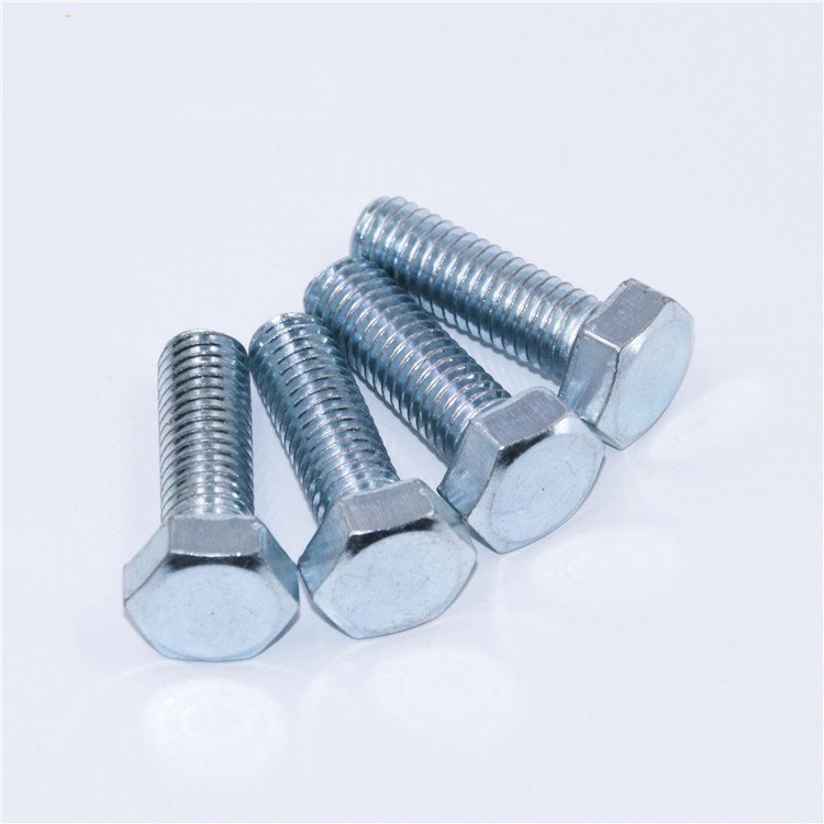厂家供应30栓 蓝白镀锌外六角螺丝螺栓 4.8级半牙全牙螺栓30栓