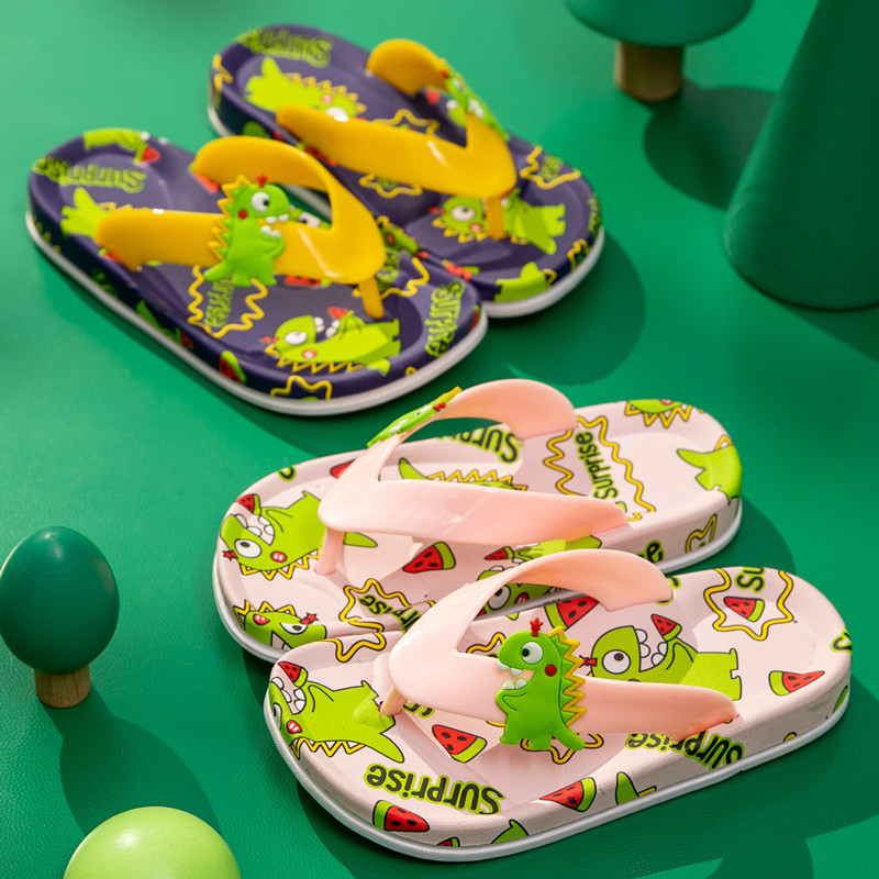 Kid's Casual Cartoon Flip Flops display picture 3