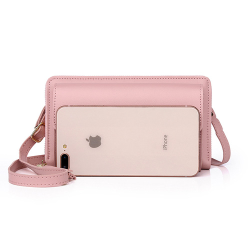 New shoulder horizontal square mobile phone bag, multi-card slot coin purse, mobile phone storage, mini mobile phone bag, wallet for women