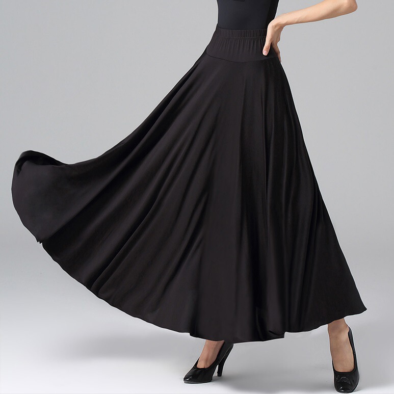 n-90 Skirt Ballroom Dance Skirt New Style Long Dress Women's Modern Dance Dress Waltz Large Swing Dress Group Competition Dress