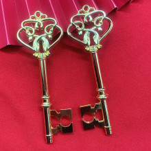 金钥匙摆件实心镀金色钥匙摆件乔迁房地产随手礼开门红活动小礼品