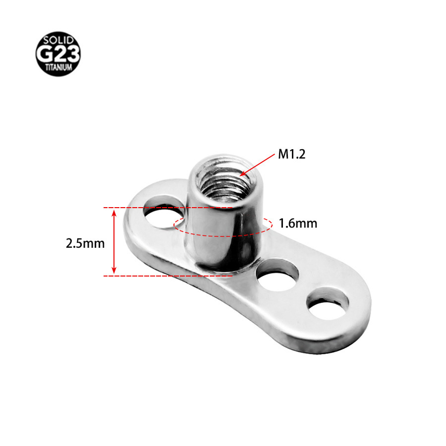 Silver pointed spike labret stud material detail