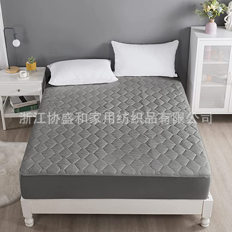 Suministro directo de fábrica Amazon colcha transfronteriza paño cepillado sábana ajustable colchón cubierta protectora