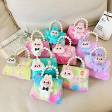 2025新款儿童手提包可爱毛绒毛毛包配饰公主包网红小女孩时尚小包