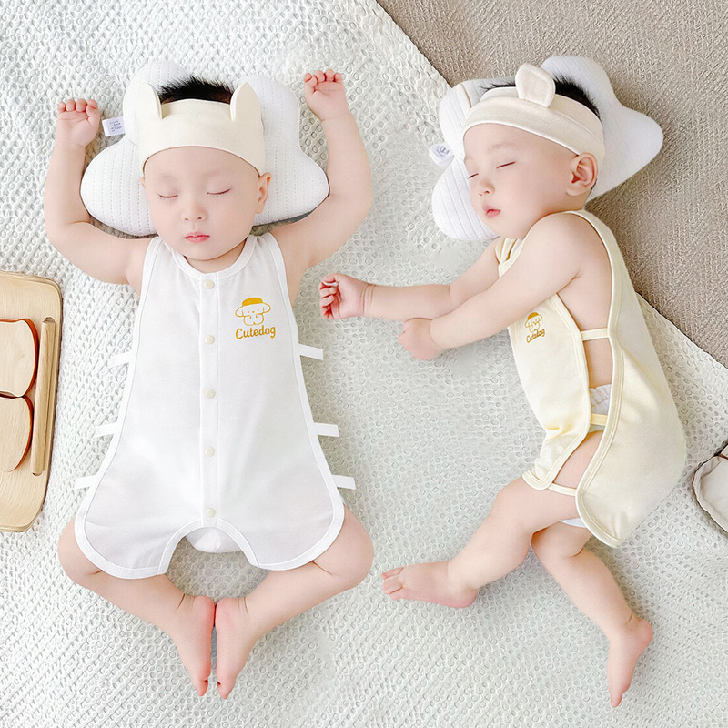 Baby Summer Thin Lyocell Pipa Clothes for Men and Women, Baby Clothes, Refreshing and Breathable Pajamas, Summer Cut Out Jumpsuits