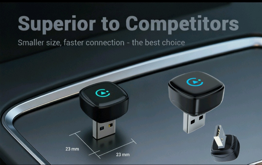 New Foreign Trade Model 2-in-1 Car-Machine Connectivity Module, Direct Plug-In Carplay Wireless Box, Android Auto Carplay Box