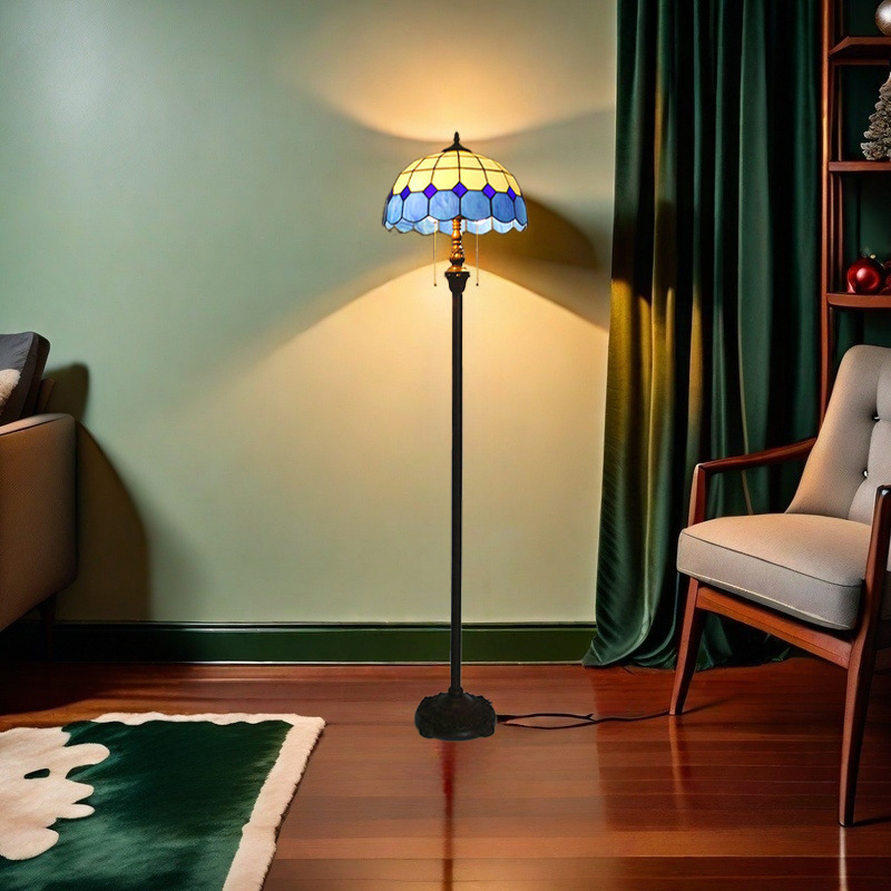 Tiffany Tiffany Living Room Hotel Lobby Decorative Floor Lamp Modern Pastoral Restaurant Floor Lamp