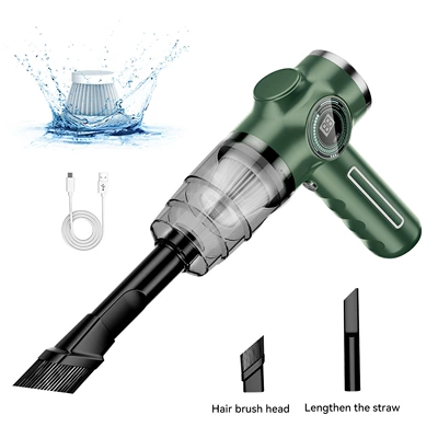 Car Vacuum Cleaner Cross-border — Tozsoranlar - xcq-308v1-military-green-2-filter-elements