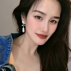 新款小众设计复古珐琅釉宝石长耳环S925银针高级感几何形耳饰品