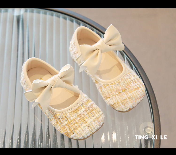 Korean version of Little Fragrant Wind Girls' Single Sweet Princess Shallow Mouth Leather 2023 Spring Children's Shoes_voghion.com