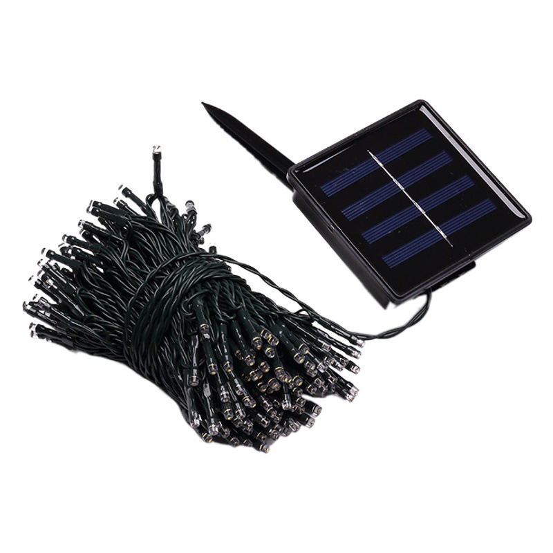 Guirnaldas de luces LED de gran venta transfronterizas, guirnaldas de luces solares para decoración navideña, guirnaldas de luces impermeables para exteriores, luces de ambiente