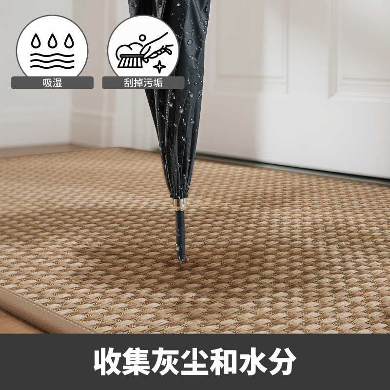 编织入户门地垫轻奢高级感地毯防滑耐磨家用进门门口玄关耐脏脚垫|undefined