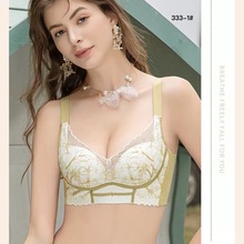 333-1院线刺绣蕾丝温感库存文胸尾货内衣汕头文胸上托防下垂处理