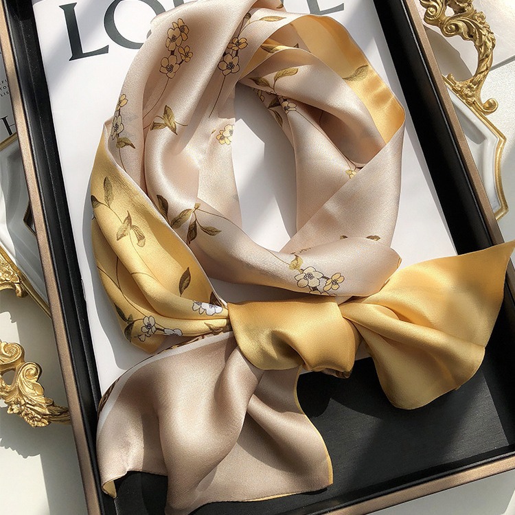 Classic silk summer universal long scarf