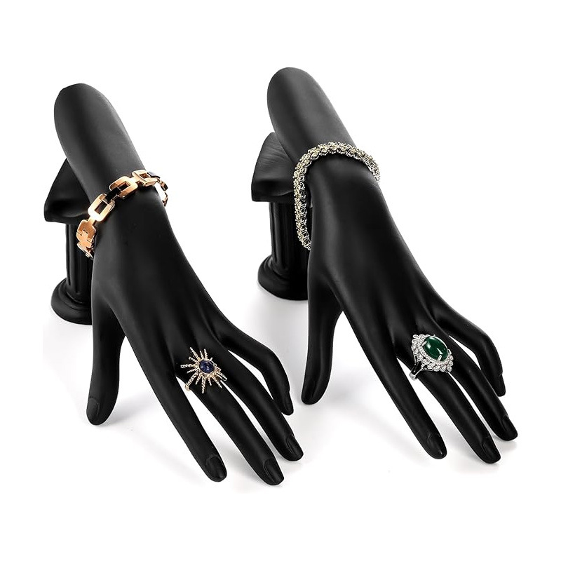 创意黑色树脂女士假手模型戒指手链手表珠宝店首饰展示架收纳架