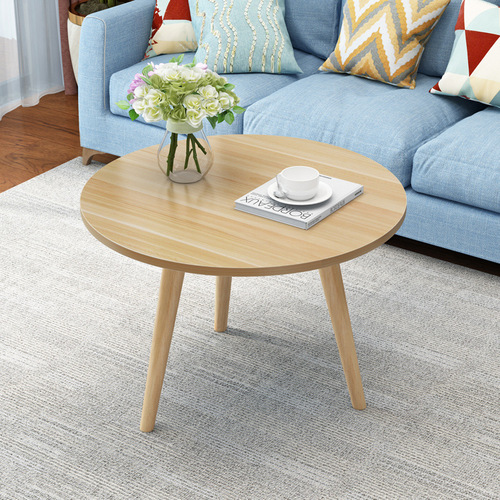 R-style Nordic minimalist coffee table, creative small apartment economical elliptical mini table, living room balcony small round table edge