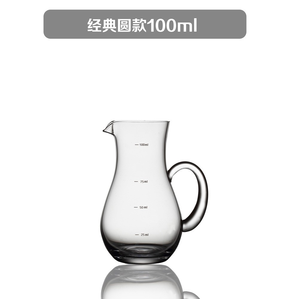 Inventario al por mayor cristal licor dispensador de vino tinto tetera de vino cucharada con una escala taza masculina clásica set