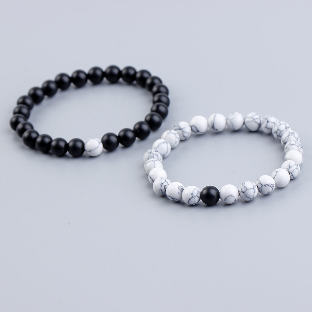 Beaded Design Ethnic Style Geometric Stone Beaded Couple Bracelets