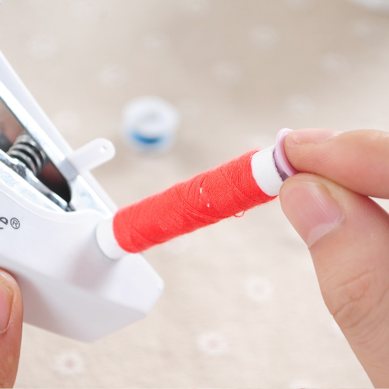 Mini máquina de coser manual portátil para el hogar, pequeña máquina de coser de bolsillo portátil para viajes al aire libre, pequeña máquina de coser transfronteriza