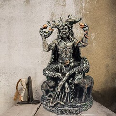 国境を越えた新しい動物神魔術師枝角工芸品庭の家の装飾装飾品樹脂ケルト