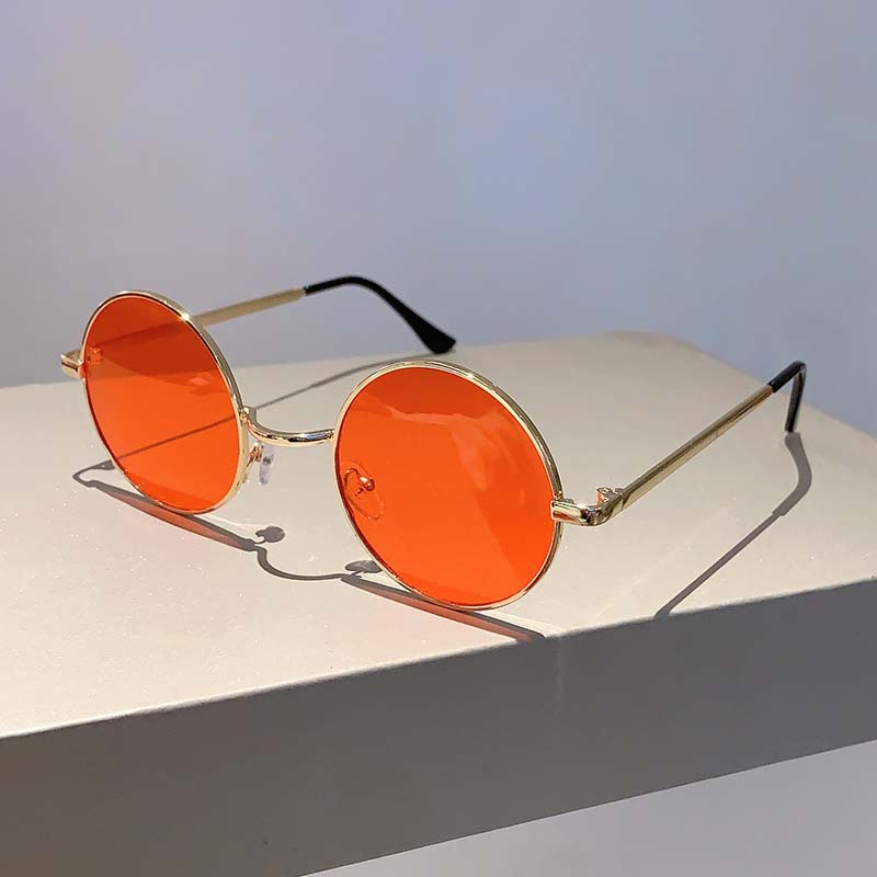 42g Weight Full Frame Glasses Structure Sunglasses Classification PC, UV400 Protection Lens Material Round Frame Glasses Style Travel Occasion Color Block Pattern Women's Gender Business, Simple Style Style Gold Color Business Simple Style Color Block PC UV400 Protection Round Frame Full Frame Women's Sunglasses 9