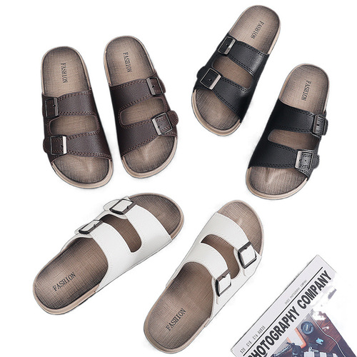 Men's Summer Slip-Resistant Thick-Soled Slippers with High Fashion, Stylish and Comfortable Soft Soles, Trendy Outdoor Slippers for Men