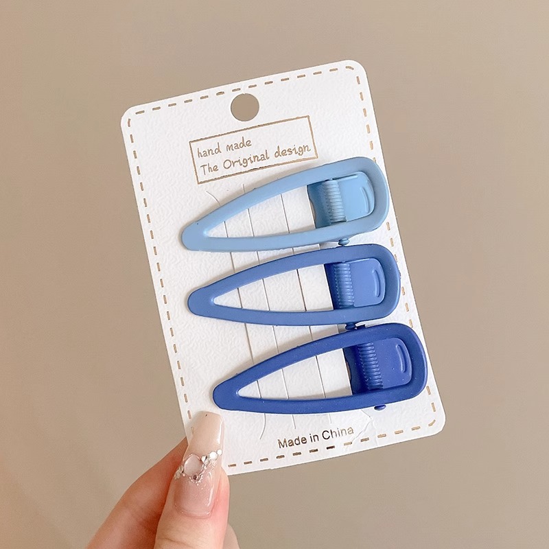 Pinza para el cabello de dopamina sin costuras de color caramelo clip lateral femenino flequillo clip para el cabello roto tocado clip de pico de pato y2k horquilla de una palabra