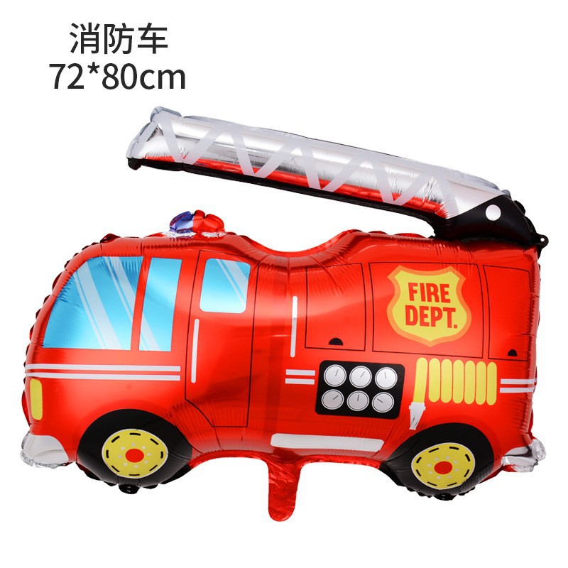 Balloon Cartoon Aluminum Film Balloon Large Aircraft Car Vehicle Theme Tank Children's Birthday Party Balloon
