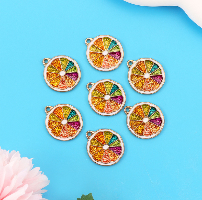 Alloy Material 1 Piece 20 * 22mm Hole 2~2.9mm Alloy Lemon Pendant