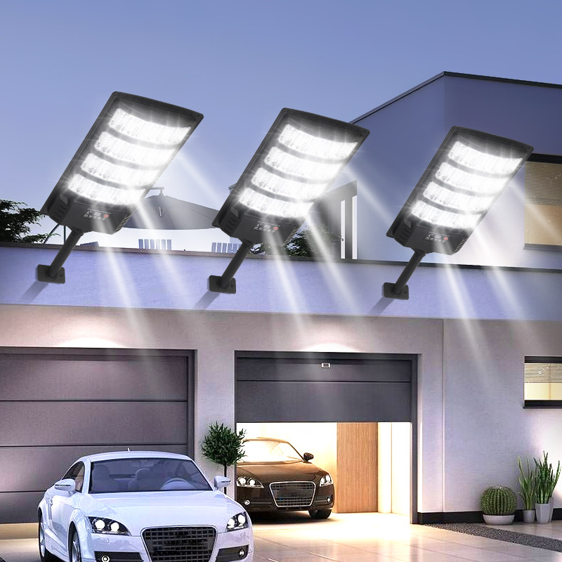 Modelo privado nueva lámpara de pared exterior solar doméstica lámpara de inducción del cuerpo humano integrada lámpara solar luminosa trilateral