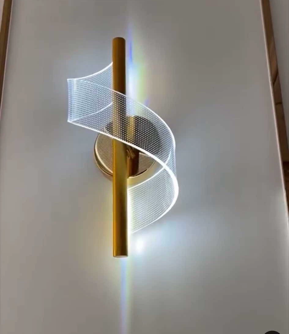 Wall Sconce stainless steel — Modern minimalist crystal wall lamp, 29×9×29 cm, light-luxury style